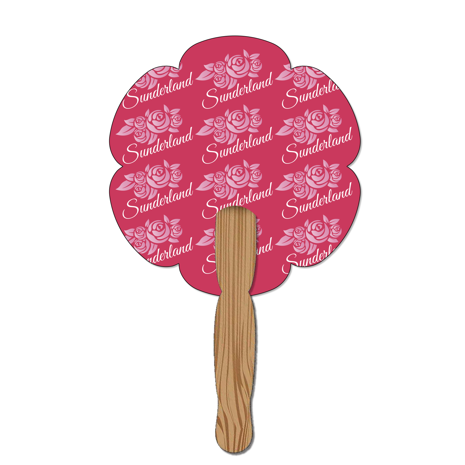 Hand Held Paper Fan - Flower 2
